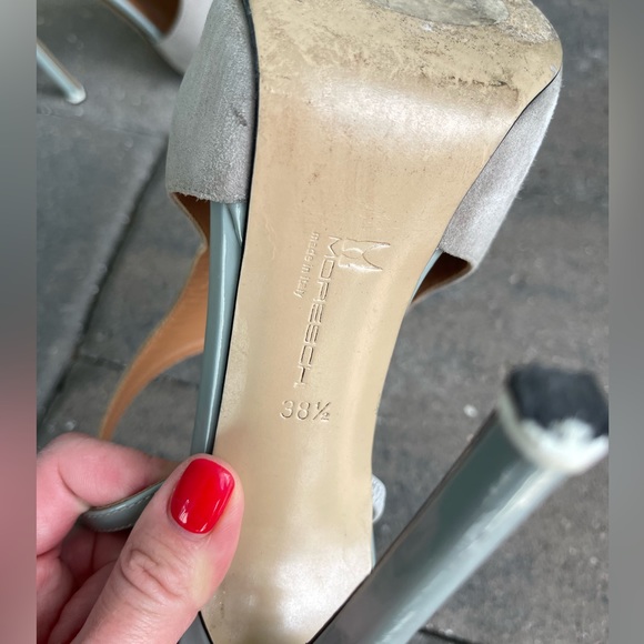 Moreschi suede gray elegant pumps size EU 38 1/5 main image 0
